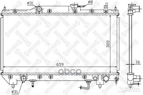 10-25112-SX радиатор системы охлаждения Toyota
