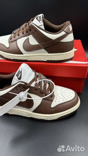 Nike sB dunk low коричневые