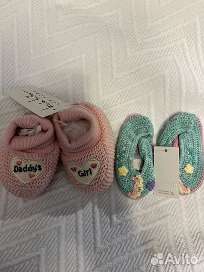 Пинетки для девочки новые 2 пары США
