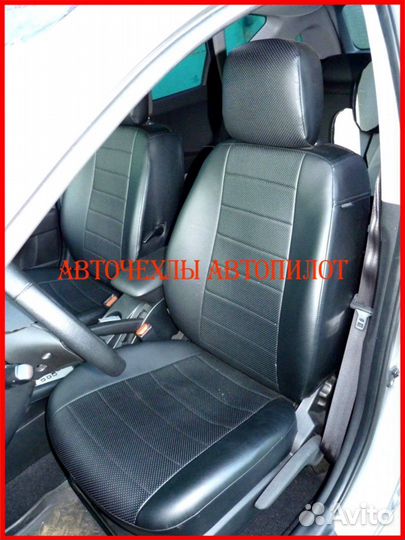 Чехлы Автопилот Kia Ceed 1 из экокожи чёрные Класс