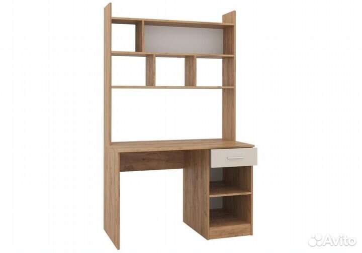 Компьютерный стол Бишоп 2 112х57х180 дуб крафт золотой / кашемир