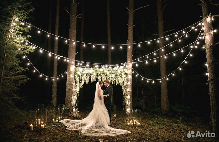 Аренда. Уличная гирлянда влагостойкая. Любая длина