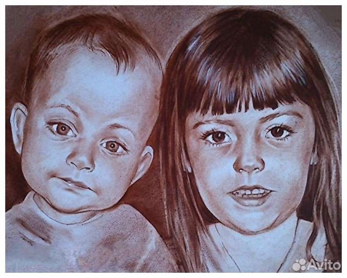 Портрет по фото маслом на холсте. Детский портрет