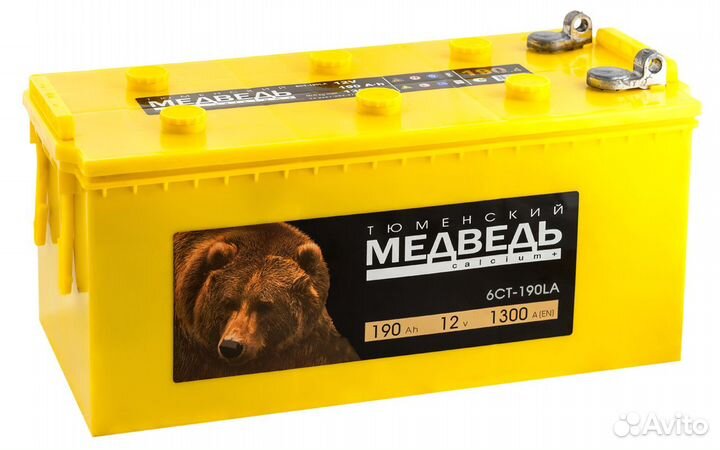 Аккумулятор Медведь 190. Болт. Доставка