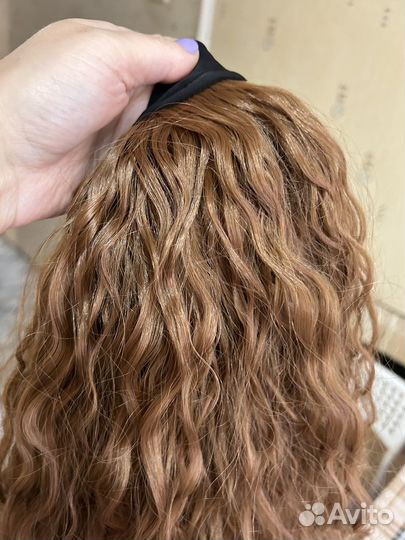 Парик мокрая химия «карамель» 65 см