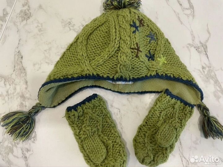 Комплект шапка и варежки next