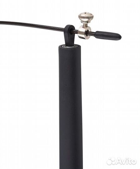 Скакалка с пластиковыми ручками, черный, 3 м