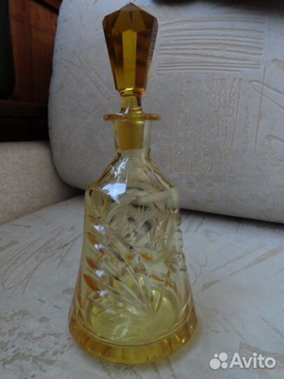 Графин цветной резной хрусталь