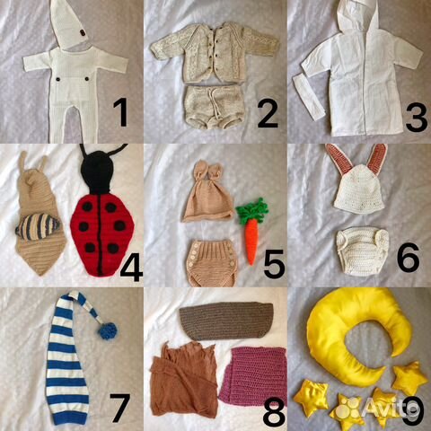 Реквизит и боди для фотосессии с 3 месяцев