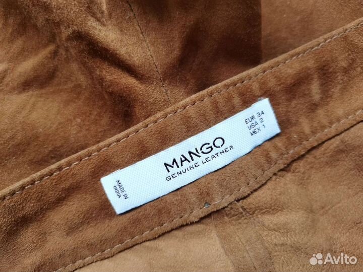 Замшевые шорты Mango натуральная замша
