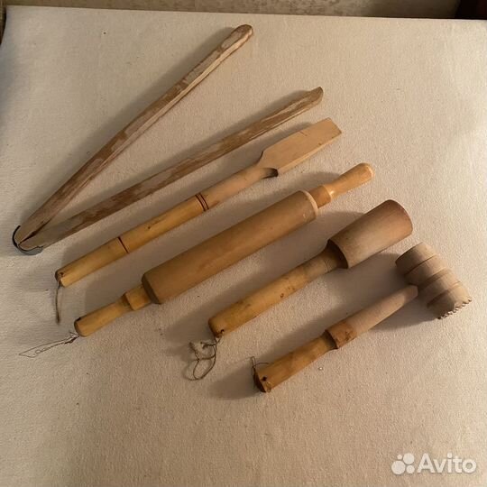 Деревянная винтажная утварь