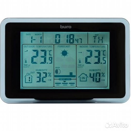 Погодная станция Buro BU-WSH168-light, черный