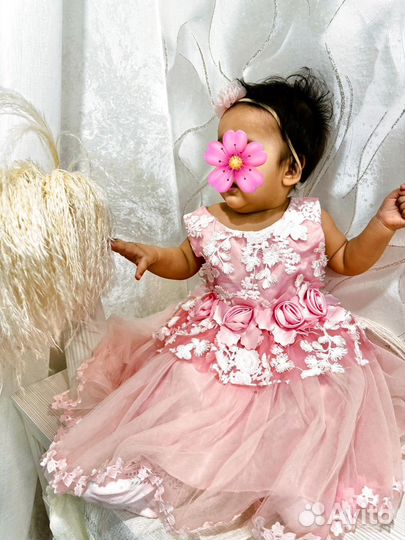 Нарядное платье для девочки, 86