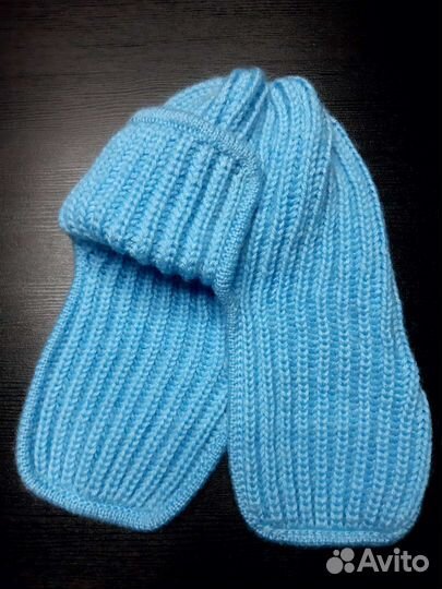 Шапка ушанка женская вязаная