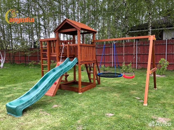 Спортивный комплекс Савушка Мастер 3 (Махагон)