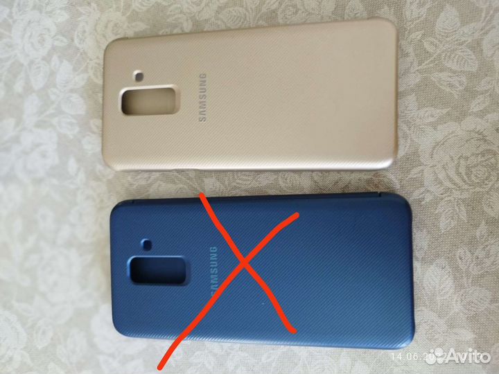 Чехол с крышкой на samsung galaxy a6 plus
