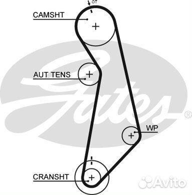 Комплект грм VW audi seat skoda (96) (1.6/2.0) gates K015489XS gates Оригинал