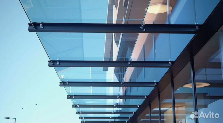 Стеклянные козырек от производителя