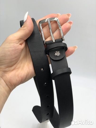 Женский кожаный ремень чёрный коричневый новый