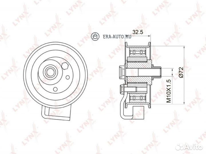 Lynxauto PB-1007 Ролик натяжной ремня грм