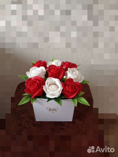 Букет из 9 мыльных роз