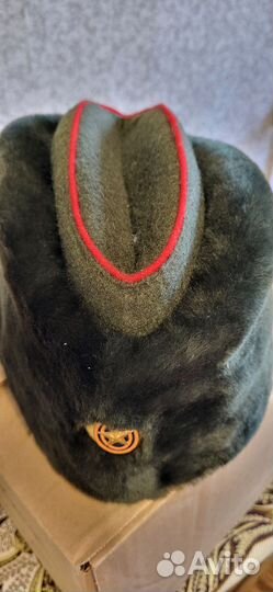 Женская меховая шапка тиа Е защитного цвета