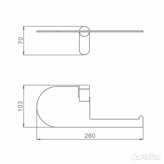 Держатель для туалетной бумаги Raglo R300.03, хром