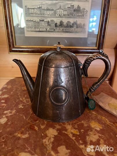 Чайник, Англия, серебрение, кость, 1880-1900 гг