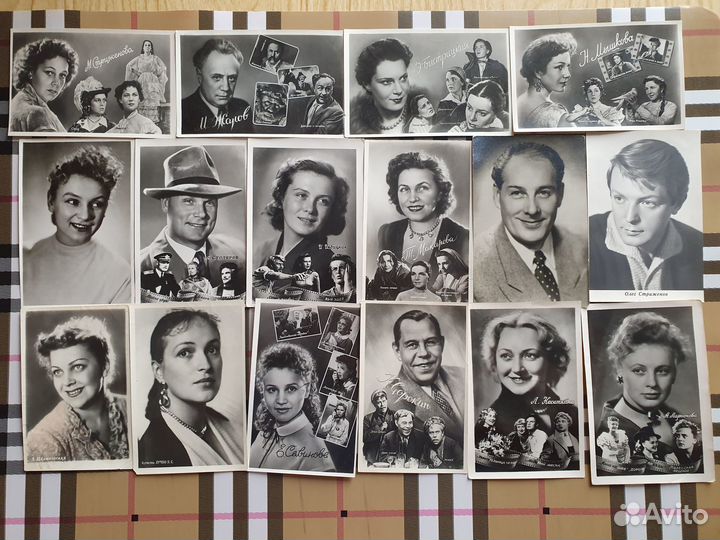 Винатжные, старые фотокарточки актеров 60-х гг