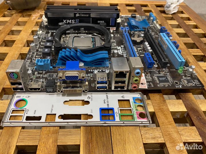 Материнская плата+проц e3 1240v2+ddr3 12гб+кулер