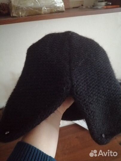 Шапка-ушанка вязаная La Planda