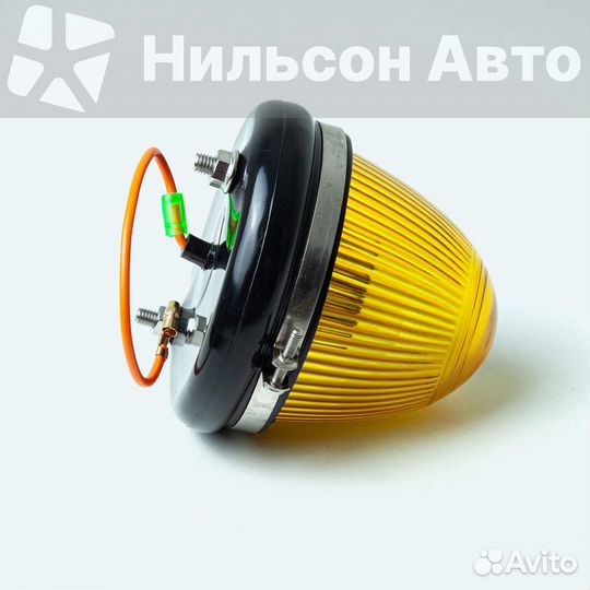 Габарит на будку круглый, желтый, стеклянный, zevs