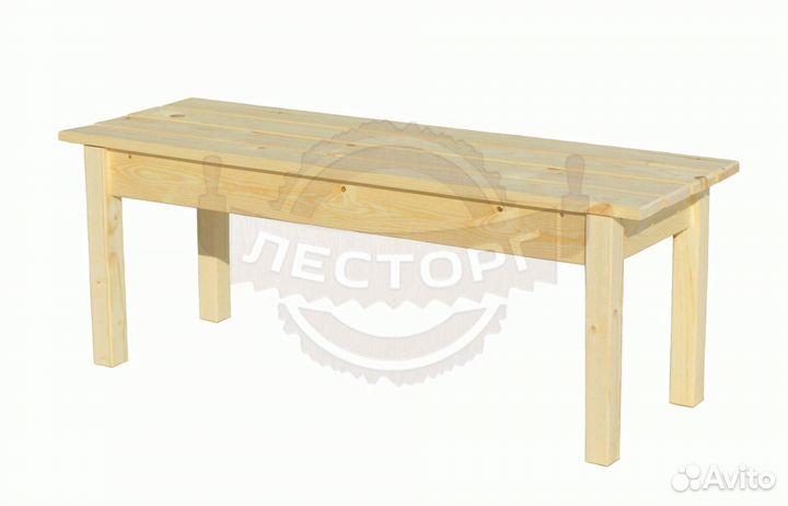 Скамья без спинки 300х1000 (осина)