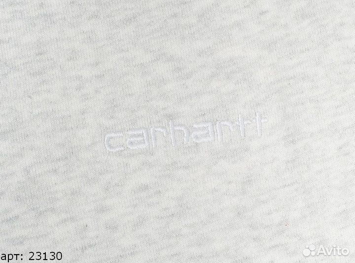 Худи Carhartt lil white logo серый