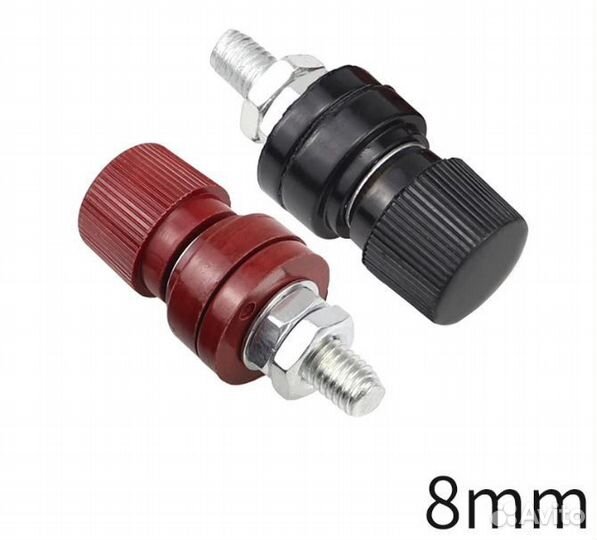 Клемма приборная ET M8-R красная, 8мм ток до 100А