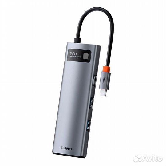 Адаптер Baseus 8 в 1 Starjoy Type-C HUB на hdmi/US