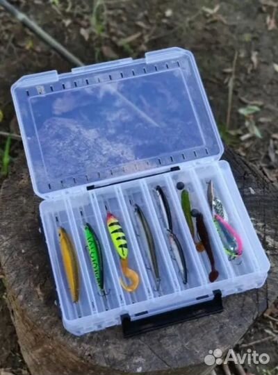 Коробка для воблеров 2х сторон 27х19х4.5см