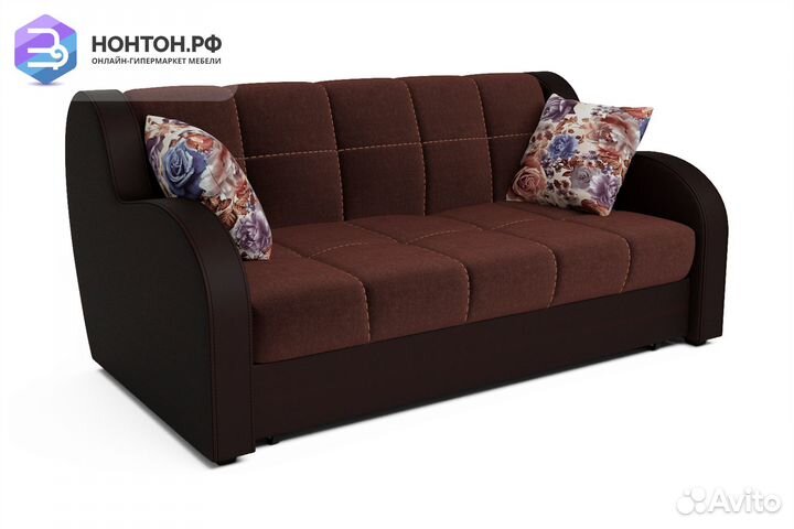 Диван аккордеон Барон темно-коричневый
