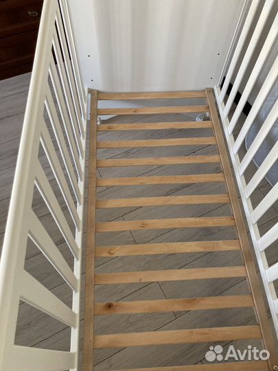 Детская кроватка Micuna белая с матрасом