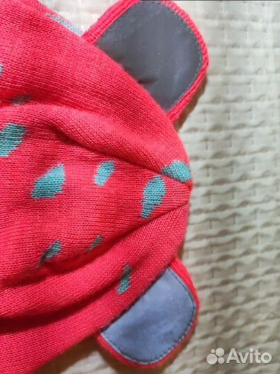 Шапка шлем для девочки на 1,5-2 года