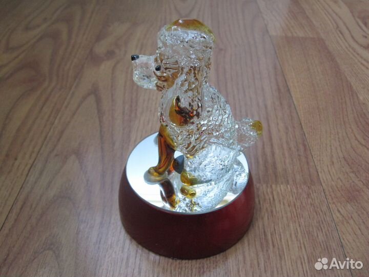 Фигурки стеклянные(собака, петух)