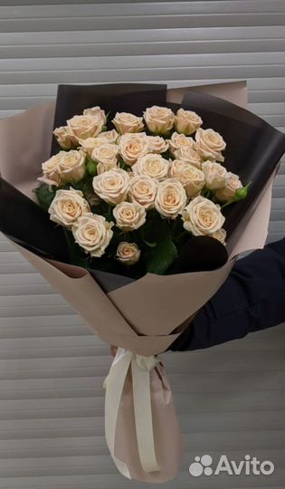 Кустовые розы, Букет пионовидных роз, Доставка Цве