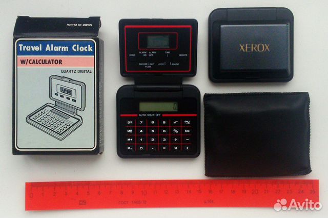 Дорожные часы-калькулятор с будильником xerox