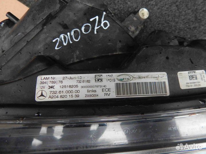 Фара левая Mercedes-Benz GLK-Class X204 рестайлинг