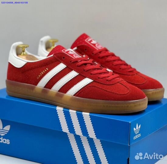 Кроссовки Adidas Gazelle Red (Арт.22213)