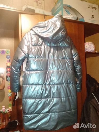Куртка зимняя для девочки на рост 140-146