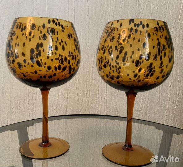 Бокалы/фужеры из цветного стекла новые