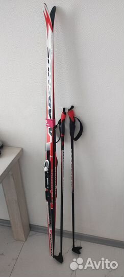 Лыжи 158 см с ботинками 36 р и палками 108 см