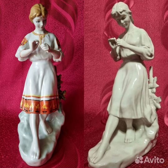 Статуэтка - Девушка Гадает на Ромашке СССР Редкая