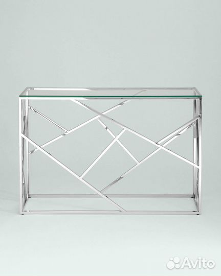 Консоль арт деко 115*30 серебро